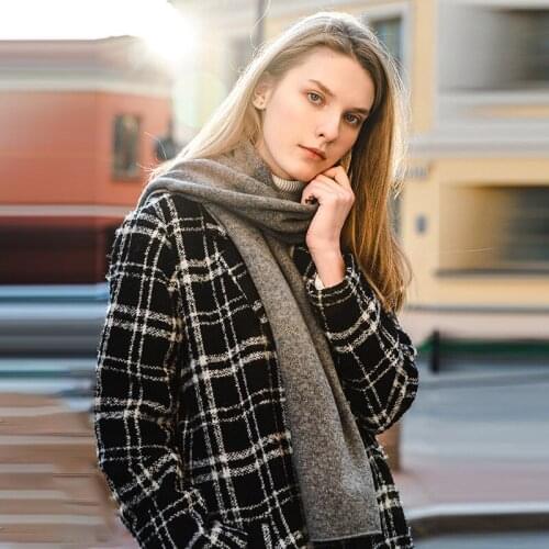 2021 New Winter Scarf Knitted Yak Cashmere Wool Blend Scarf Mens Gift Giving Autumn Dual-purpose Warm and Comfortable