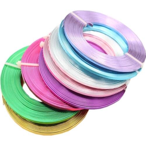 5 Meters 3mm Flat Aluminum Wire Silver Color for Jewelry Making DIY Earring Necklace Bracelet Findings Accessories