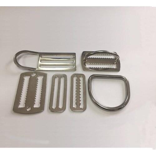 Scuba Swimming Dive 316 Stainless Steel Diving Weight Belt Keeper Rings Webbing Strap buckle BCD Accessories for Weight Belt