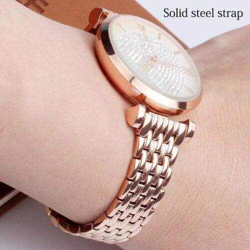 12mm 14mm 16 18 20 22mm High Quality mens Womens bright strap Stainless Steel Watch Strap Butterfly Buckle Wristband Strap