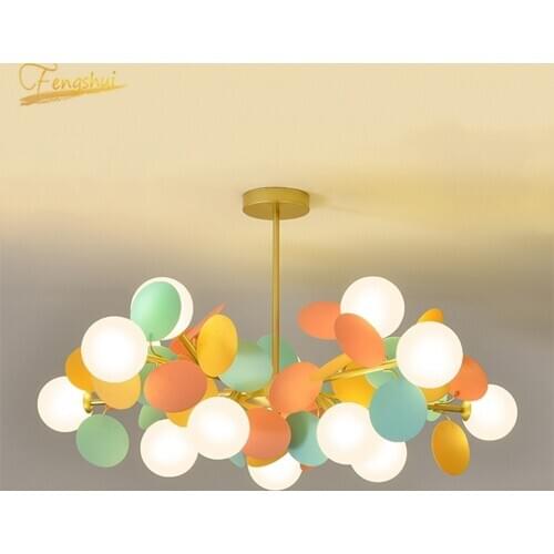 Modern Chandelier Kitchen Restaurant Bar Lustre Salon Lighting Art Decor Luminaire Hanging Light Fixtures Gold Iron Chandeliers