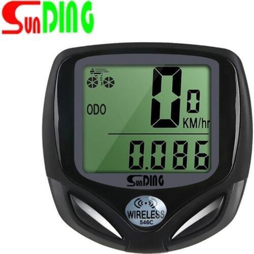 Sunding Bicycle Speed Meter LCD Wireless Stopwatch MTB Road Bike Bicycle Computer 56mm*41mm*20mm Mileage and Speed Table SD-546C