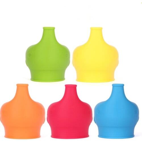 1pc Silicone Sippy Lids Safety for Kids Sippy Lids Stretchable Leakproof Baby Drinking Training Water Bottle Cup Accessories