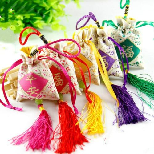 Het sale (10 Pcs/lot) Traditional Chinese Medicine Spice Fragrance Sachet Bag Car Wardrobe Incense Pulling Type Peace Sachets