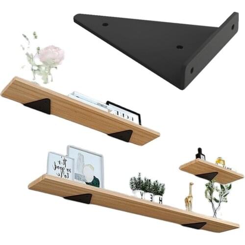 2PCS Triangle Golden Black White Iron Angle Bracket Heavy Support Wall Mounted Bench Table Shelf Bracket DIY Home Decoration