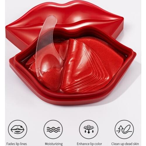 20pcs/ Set Lip Masks Moisturizing Anti-Drying Lightening Lip Lines Lip Care Beauty Hydrating Lips Skin Care Product TSLM1