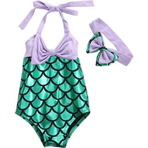 2019 Brand Summer Mermaid Toddler Kids Girls Clothes Set Swimwear Bikini Set Swimsuit Bathing Costume Clothes Baby Swimwear