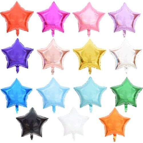 500pcs multi-color 18-inch five-pointed star aluminum balloon festive party decorations layout balloons