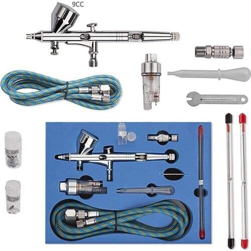 0.2/0.3/0.5mm Dual Action Airbrush Air Kit For Cake Tools Spray Gun Craft Practical Paint Nail Art Spray Guns Tattoos