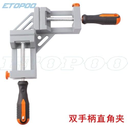 Aluminium Single/Double Handle 90 Degrees Right Woodworking Angle Clip Woodworking Frame Clip Right Angle Clamping Tools
