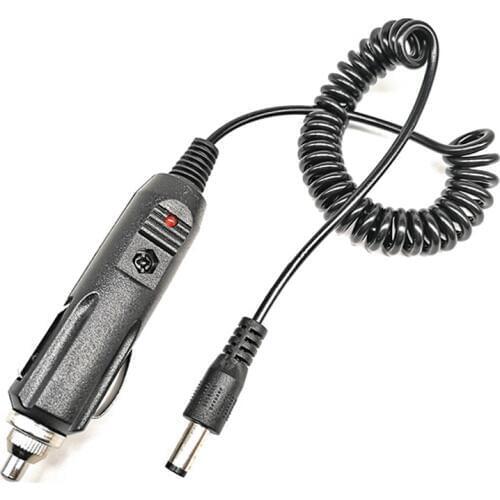 DC 12V Car Charger Charging Cable Spring Cord Line for Baofeng Two Way Radios Walkie Talkie UV-5R 5RE PLUS UV5A