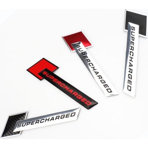 Car Styling Supercharged Turbo Boost 3D Metal Chrome Aluminium Alloy Sticker for Land Rover Range Rover/Evoque/Freelander/Disc