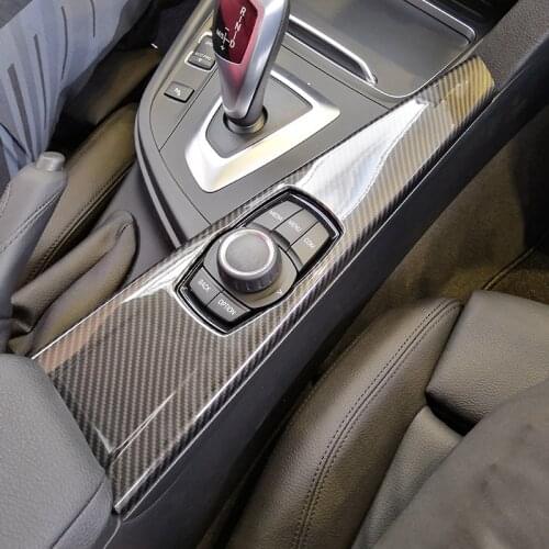 For BMW 3 4 Series 3 SeriesGT F30 F34 F33 F36 13-18 ABS Carbon Fiber Texture Car Multimedia Panel Cover Stickers Car Accessories