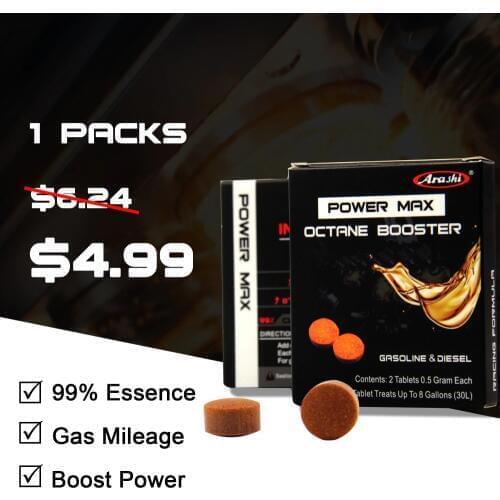 6 Pack Arashi Gas Fuel Diesel Additive Remove Carbon Deposit Motorcycle Car Injector Cleaner Clean Fuel System Octane Booster