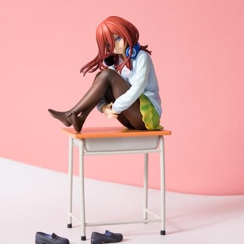 Anime The Quintessential Quintuplets Nakano Miku Beautiful Girl Manga Statue Figurines PVC Action Figures Sexy Model Toys Gifts