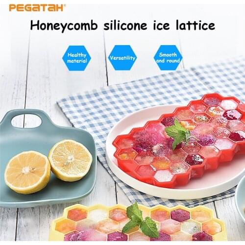 Ice mould Honeycomb Ice Cube Trays with Removable Lids Food Grade Silicone Mold BPA Free ice cube maker