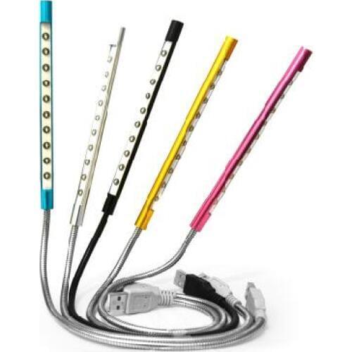 Touch Dimmable Flexible USB LED Light Eye-care Reading Lamp Adjustable LED Lamp with Switch Solid Clip for Computer Laptop