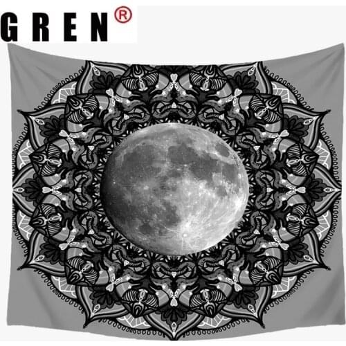 GREN Tapestry Mandala Bohemia Geometry Wall Hanging Covering Rugs Background Cloth Beach Mat Blanket Art Bedroom Dorm Home Decor
