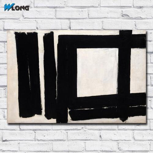 Large Size Wall Pictures Oil Painting Franz Kline Painting No. 7 Wall Art Canvas Print Pictures for Living Room and Bedroom