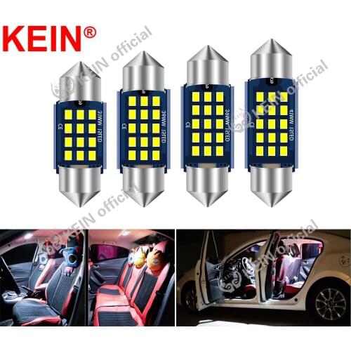 KEIN Led Festoon C5W 39mm 41mm SV8.5 C5W C10W Car Interior Reading Dome License Plate Light 31 36 MM Signal Lamp Bulb 12V White