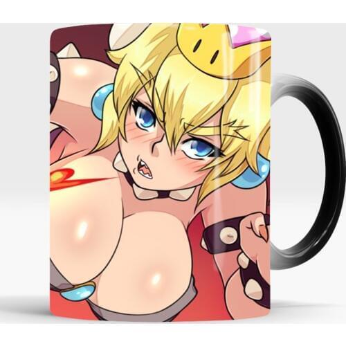Bowsette Coffee Mugs Color Changing Tea Cups Ceramic Drinkware Best Gifts