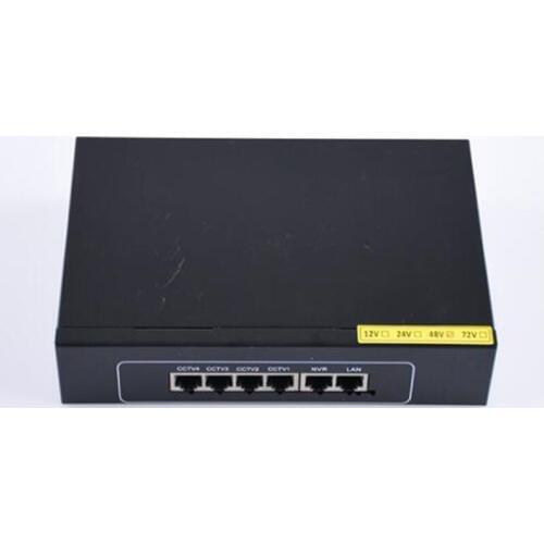 48V 4 port PoE Switch 10/100 Mbps Smart Switch met 2*10/100 mbps UP Link poort 250 meter Belde Ingebouwde Voeding