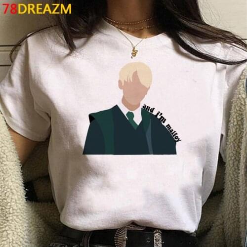 Draco Malfoy summer top female aesthetic casual couple clothes japanese tumblr top tees couple clothes