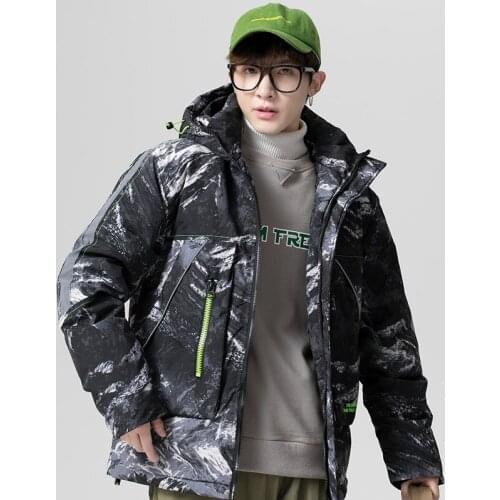New winter young adults Camouflage puffer down jacket warm padded jackets coat