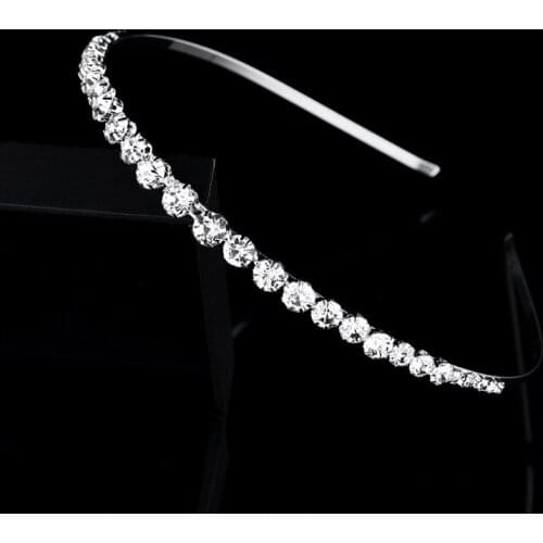 Japan and Korea simple pressure hair band personality round water drill face headband daily joker headdress hair accessories