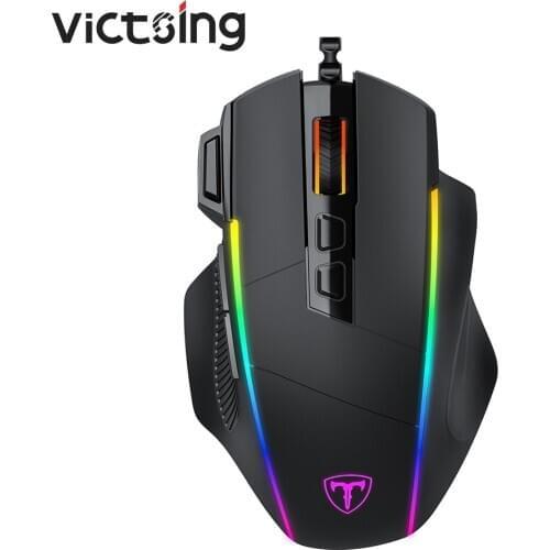 VicTsing Wired Gaming Mouse for Computer 7 RGB 5500 DPI Ergonomic Computer Mouse with 8 Programmable Buttons for Computer Gamer