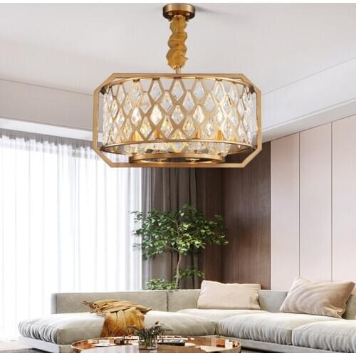 Postmodern Light Luxury Crystal Chandelier Simple Atmospheric Living Room Dining Bedroom Personalized Chandelier