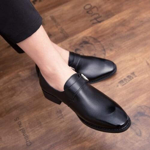 Formal men shoes Footwear slip on Men Loafers Patent Leather Brown moccaisns Wedding club Party Shoes Men casual Shoes