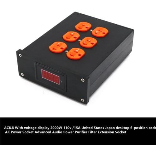 AC8.8 2200W 110v /20A United States Japan AC Power Socket Advanced Audio Power Purifier Filter Extension Socket