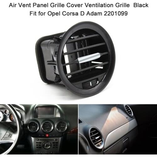 Air Vent Panel Grille Cover Ventilation Grille Air Vent Nozzle Grille Piano Black for Opel Corsa D Adam 2201099