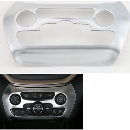 1PC Silver Car Center Console Switch Control Panel Frame Cover Trim Sticker ABS Auto Styling Accessory For Jeep Wrangler 2011-16