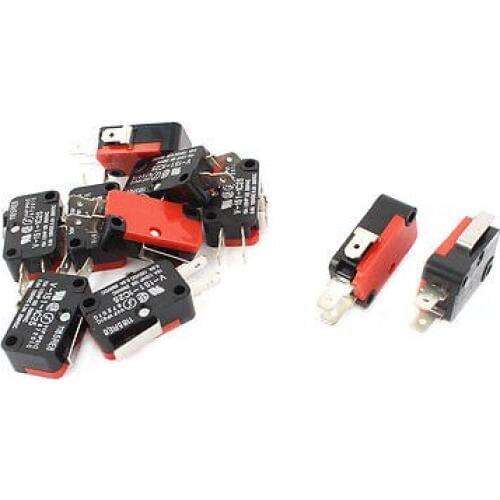 10 Pcs V-151-1C25 Micro Limit Switch SPDT NO NC Snap Action AC 125/250V