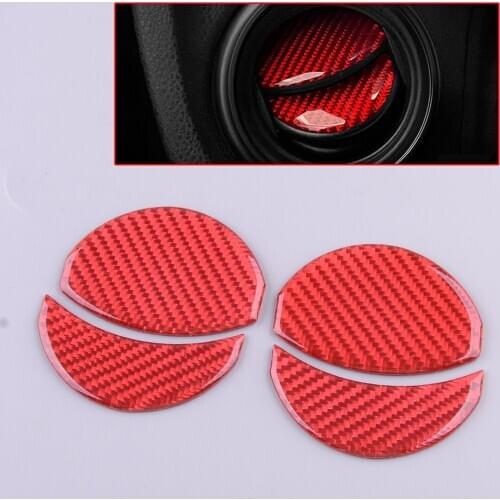 4pcs/set Car Air Outlet Vent Cover Trim Red Carbon Fiber Fit For Subaru BRZ Toyota 86 2013 2014 2015 2016 2017 2018 2019 2020