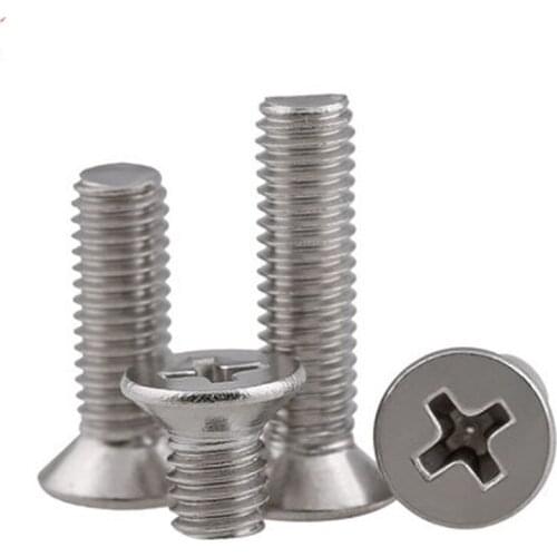 66pcs M3.5 Phillips screws GB819 countersunk screw flat head bolt mechanical bolts 304 stainless steel 6mm-50mm length