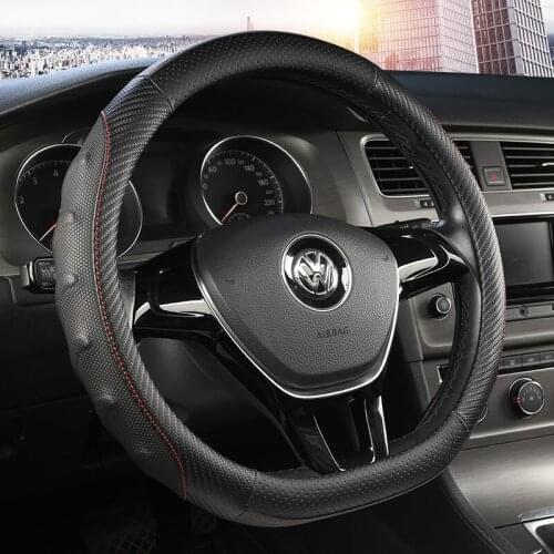Car Steering Wheel Cover D Shape For Hyundai ioniq Suzuki Swift 2018 2019 For VW GOLF 7 2015 POLO JATTA Auto Car Accessories