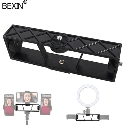 Photography accessories smartphone support clip phone clamp live led ring light bracket lightings adapter for live tripod