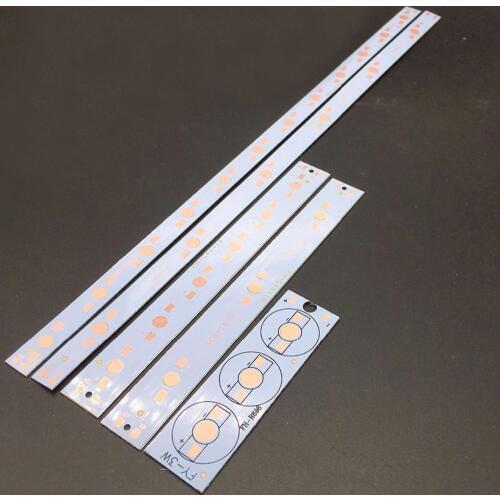 3W 6W 12W Aluminium PCB Circuit Board for 3PCS 6PCS 12PCS 1w,3w,5w LED in Series DIY