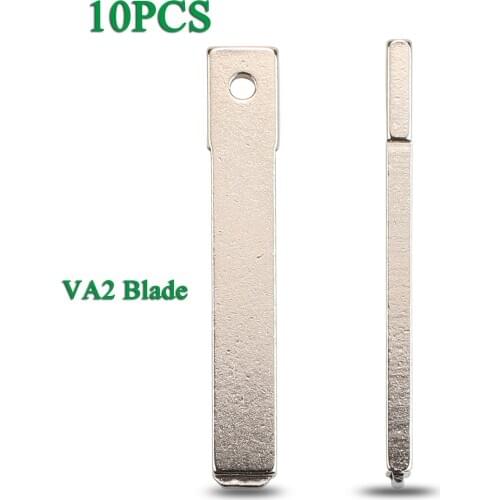 Bilchave 10pcs/lot For Renault For Citroen For Peugeot Fob Remote Original Car Key VA2 Uncut Blade Replacement