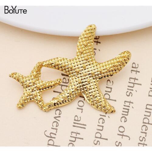 BoYuTe Wholesale (20 Pieces/Lot) Metal Alloy 42*30MM Starfish Materials Vintage Style Diy Hand Made Jewelry Accessories