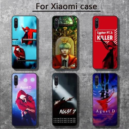 Korean fashion cool Agust D suga king Phone Case for Xiaomi mi 6 6plus 6X 8 9SE 10 Pro mix 2 3 2s MAX2 note 10 lite Pocophone