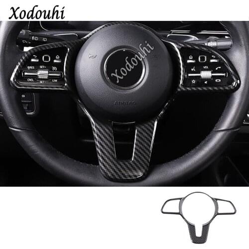 For Mercedes Benz GLA 2020 2021 Car Stick Styling Cover Steering Wheel Inner Kit Switch Trim Lamp Frame Panel Parts 1pcs