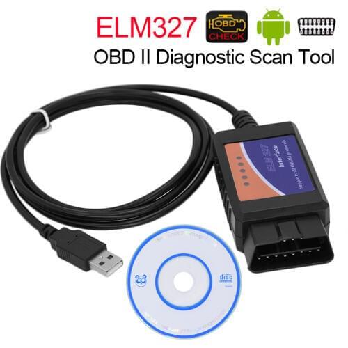 ELM327 USB Interface OBD2 Connector ELM 327 V 1.5 OBD 2 V1.5 Auto Scanner ELM-327 Scanner
