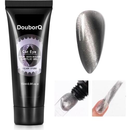 Nail Extension Gel Cat Eye Jelly Gel UV Building Enhancement Glitter Glue Manicure Gel Nail Phototherapy Tips K5P1