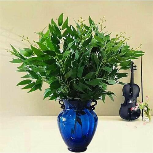 Artificial willow tree bouquet fake leaves for family Christmas wedding decoration party willow artificial leaf plant garland