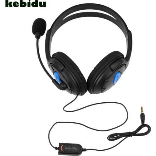 Kebidu New 3.5mm Wired Headphone Game Gaming Headphones Headset with Mic for PS4 Sony PlayStation 4 /PC Computer NI5L