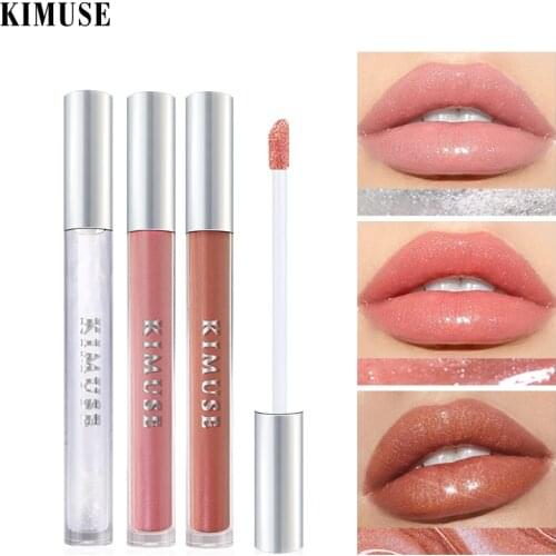 KIMUSE Transparent Colorless Lip Gloss Moisturizing Doodle Lips Jelly Liquid Lipstick Sexy Lip Makeup Long Lasting TSLM2